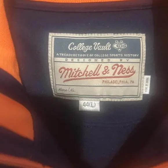 Mitchell & Ness Jacket Mens Large Syracuse Navy Orange Full Zip Track Collegiate - Picture 2 of 12